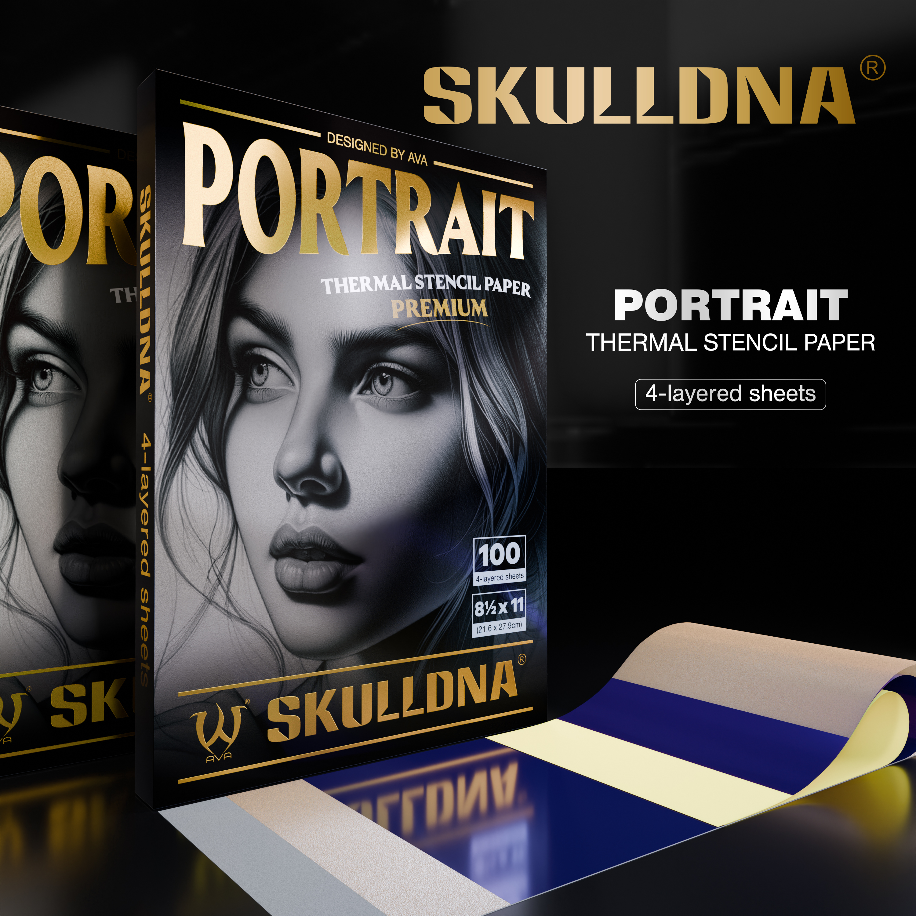 SKULLDNA PORTRAIT Thermal Stencil Paper